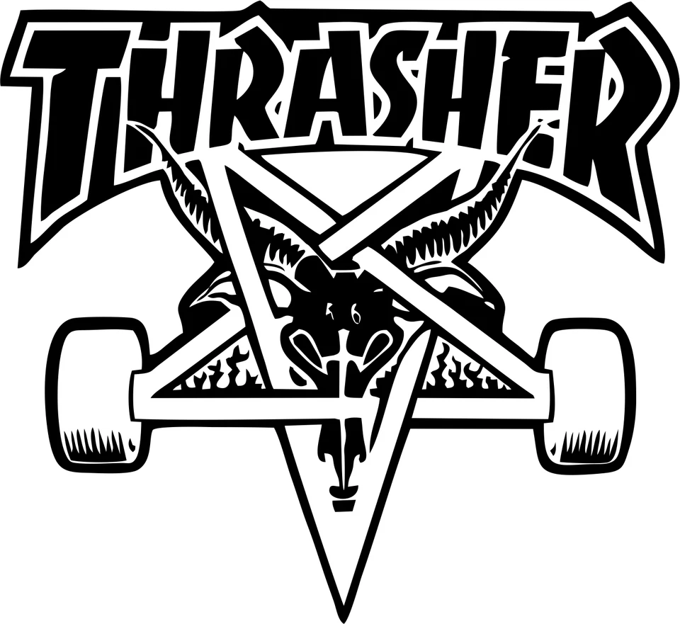 Thrasher skateboard sticker weatherproof bumper vinyl decal