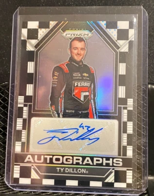 Ty Dillion  2023 Prizm  Autographs Checkered Flag Prizm # 42/50  -  - Image 1 of 2