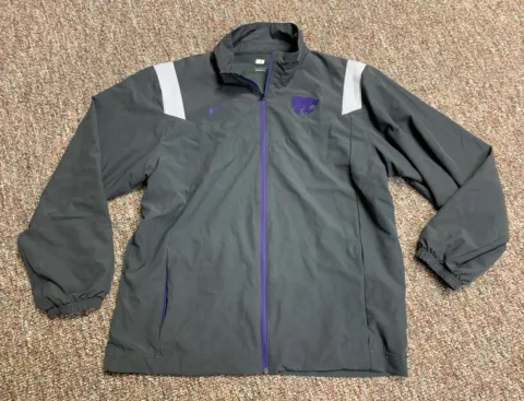 Kansas State Wildcats Team Issued On Field Nike Full Zip Jacket Mens Large Cover