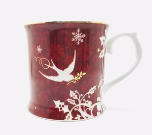 Starbucks Weihnachten rot Rosanna 2010 Tauben Urlaub Goldrand Kaffeebecher ~ EUC - Bild 1 von 7