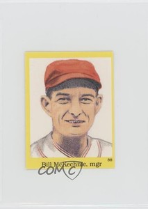 1989 The Official Hall of Fame Fun & Fact Sticker Book Stickers Bill McKechnie