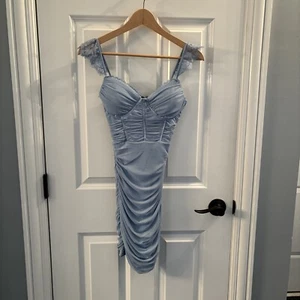 Windsor Light Blue Mesh Dress Size Xs - Picture 1 of 5