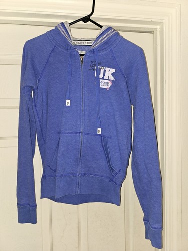 UNDERCOVER FELPA CON CAPPUCCIO E ZIP DONNA ROSA VICTORIA'S SECRET KENTUCKY WILDCATS UK COLLEGE TEAM S