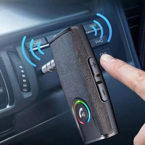 Wireless Bluetooth Receiver 3.5mm AUX Audio Stereo Music Home Car Adapter TF LED - Picture 1 of 23