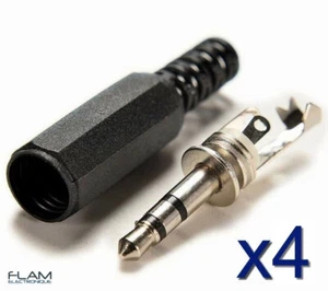4x Connecteur prise Audio Stereo 3,5mm Jack à souder /Jack connector plug solder - Foto 1 di 5