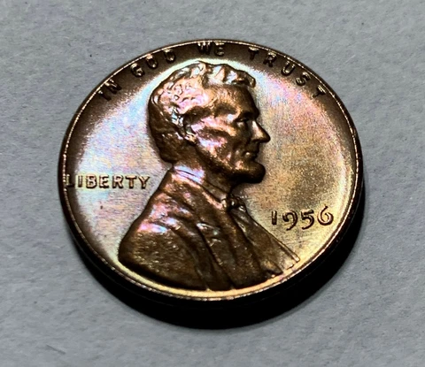 (BU Red Gem) 1956 P  Lincoln Wheat Penny Cent Ch Superb Looking Coin Cover