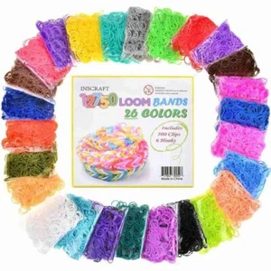 12750pc 26 Colors Loom Rubber Band Refill Kit with 500 Clips 6 Hooks - Picture 1 of 7