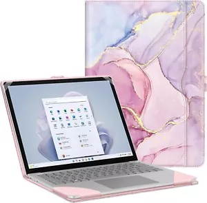 Sleeve Case for 13.5" Microsoft Surface Laptop 6/5/4/3/2 Folio Book Cover Pocket - Afbeelding 1 van 12