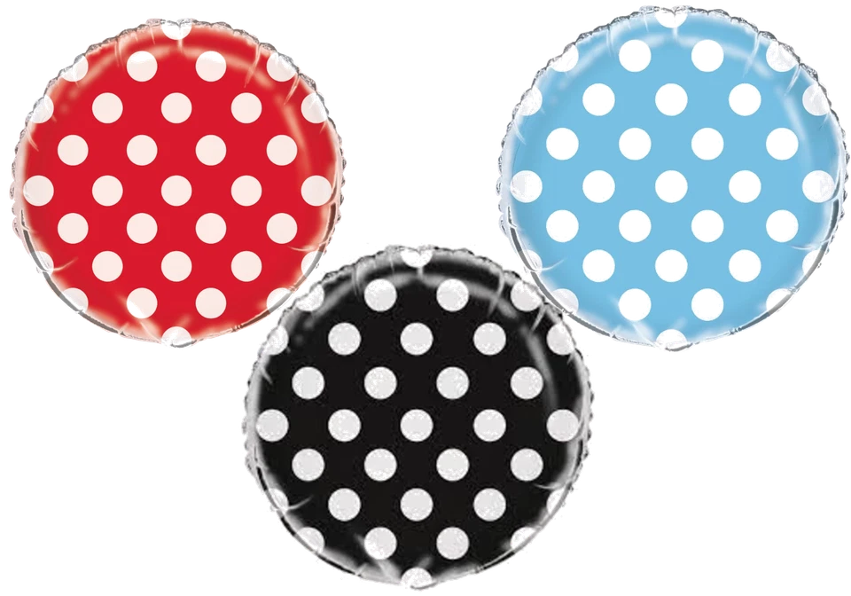 Globo de lámina de lunares de 18" - Decoración de suministros para fiestas Foto 1 de 1