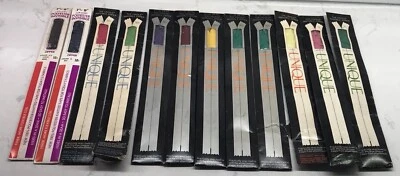 12 VTG Invisible Zippers Polyester & Metal 7-18” Mixed Color Lot Unique/JP Coats - Image 1 of 4