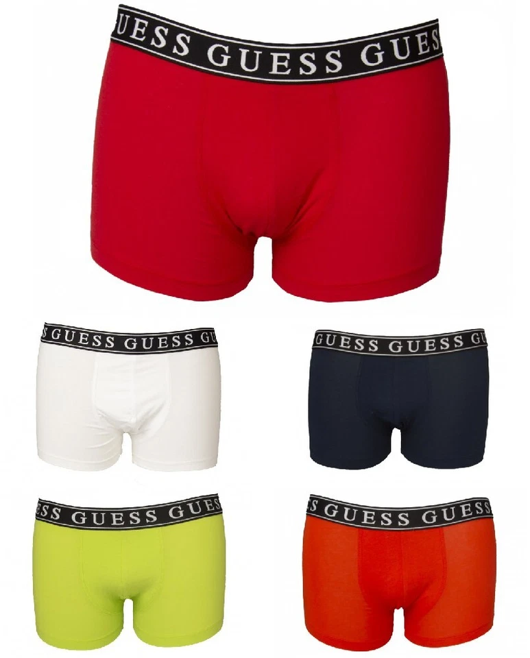 Boxer uomo GUESS parigamba elastico a vista cotone elasticizzato underwear artic - Immagine 1 di 1