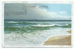"Vtg.1915 Collectable Postcard A Glimpse Of Blue Immensity Hot Springs, VA." - Picture 1 of 2