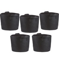 T4U 5pcs Grow Bags Planter Pot Planting Bags Packs 1/2/3/5/7/10/15/20/25 Gallon