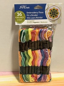 New package of 36 skeins J. & P. Coats variegated embroidery floss - Picture 1 of 5