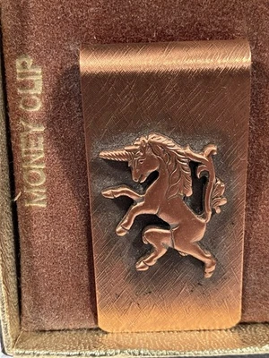 Clip para dinero vintage unicornio color cobre Foto 1 de 2