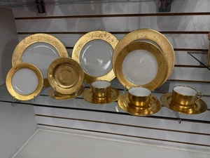 Philippe Deshoulieres Limoges Porcelain Carat Gold Set. New. - Picture 1 of 7