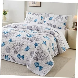 Size Comforter Set,3 Pieces Down Alternative Lightweight Comforter Queen White - Picture 1 of 7