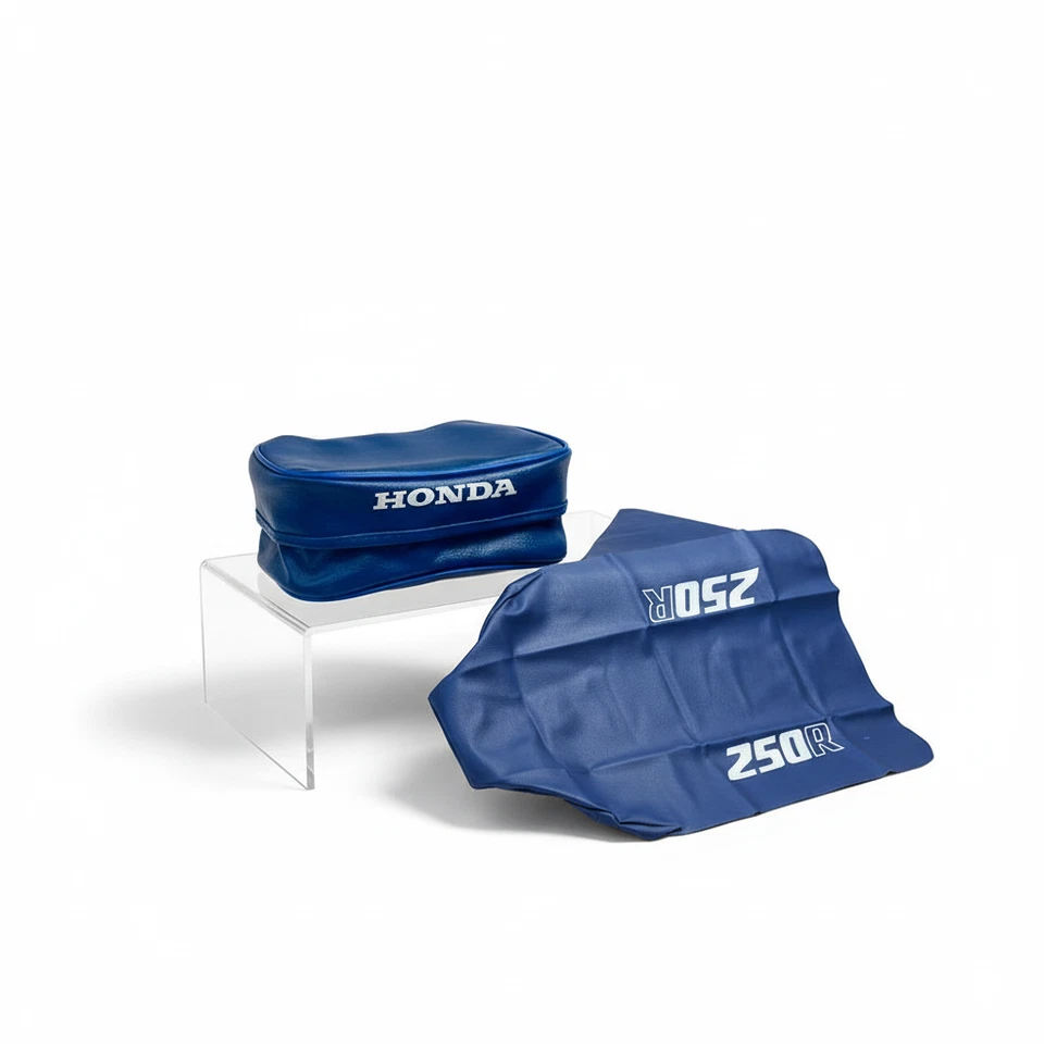🚩 Funda de asiento de cuero sintético azul, bolsa de guardabarros trasero para Honda XR250R Xr 250 86 Foto 1 de 4