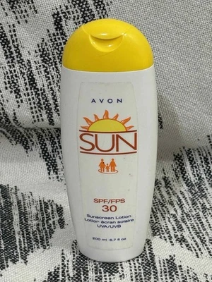 Loción protectora solar Avon SUN FPS/FPS 30 6,7 fl oz caducidad 2006/04 NOS de colección Foto 1 de 4