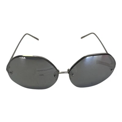 Linda Farrow LFL567 2 Gafas de sol Forma Poligonal Marco Plateado Titanio NUEVO Foto 1 de 4