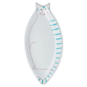 Kutani Ware Harektani Cat Plate/Japanese Tableware, Medium Plate, Popular Gift,_ - Picture 1 of 6