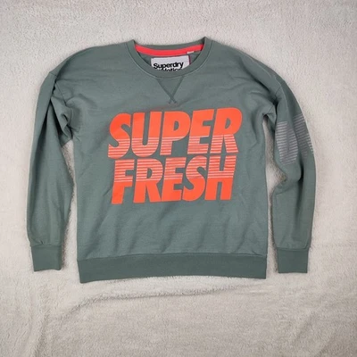 SuperDry Sweater Women  Green Crewneck Sweater Women Pullover Sweater Size M - Image 1 of 4