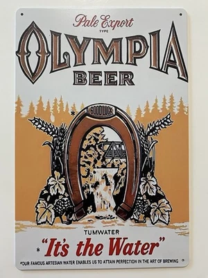 Olympia Beer - Tumwater Sign - Pale Export - Retro Vintage Style Ad - Image 1 of 4