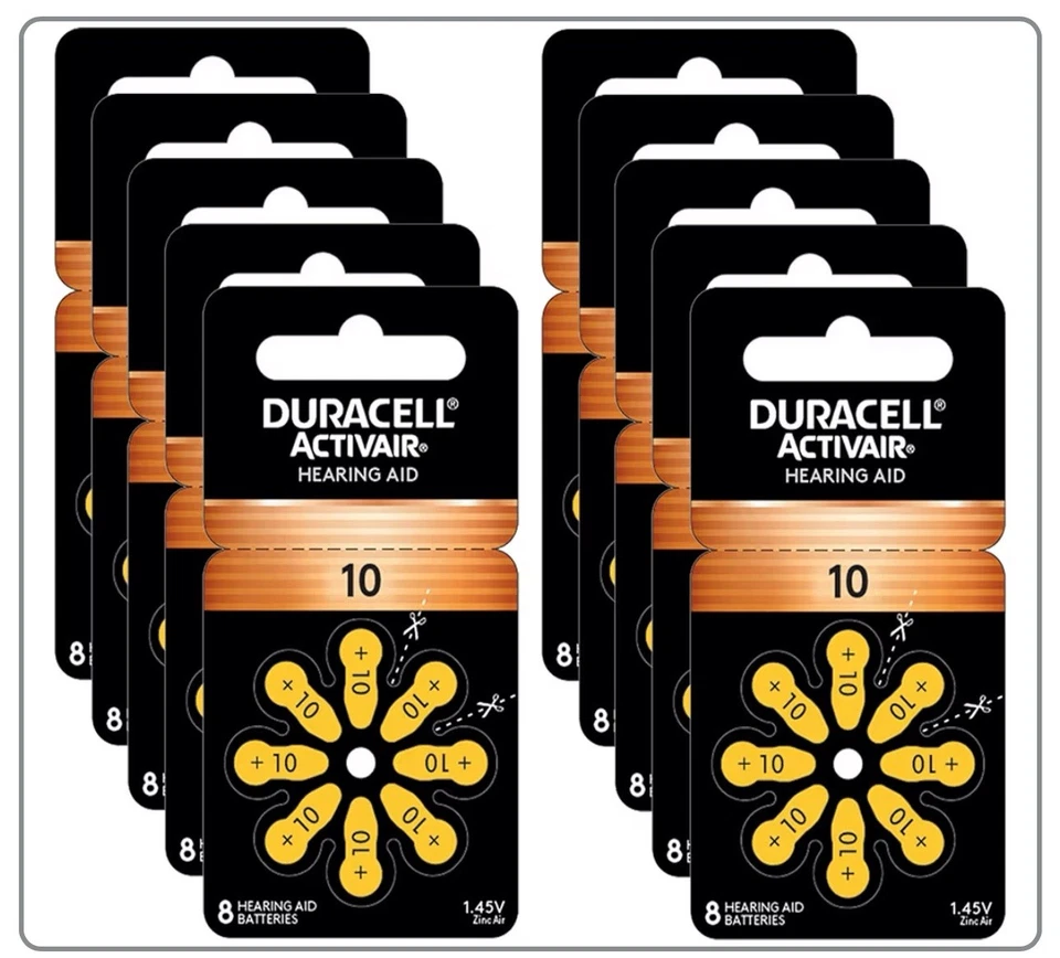 Baterías para audífonos Duracell tamaño 10 - Envío rápido - Frescas exp-2029 Foto 1 de 1