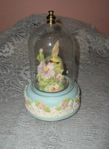 Vintage Glama Glass Music Box Hummingbird Flowers Love Story - Picture 1 of 1