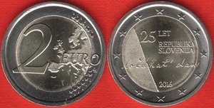 Slovenia 2 euro 2016 "25 years of Independence" BiMetallic coin UNC - Picture 1 of 1