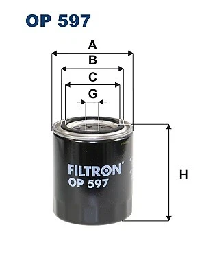 FILTRON OP 597 Oil Filter for FORD ASIA & OCEANIA,FORD USA,KIA,MAZDA,VOLVO - Image 1 of 4
