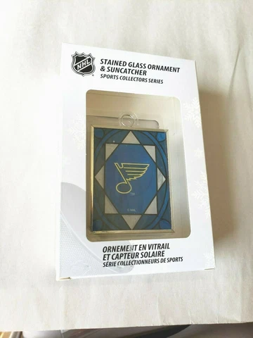 ST LOUIS BLUES TEAM STAINED GLASS SUN CATCHER Licensed NHL NEW NIB Cover