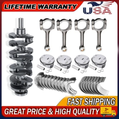 Crankshaft /Con Rods /Pistons/Main Rod Bearings For Chevy GMC Buick 2.4L CarBole - Image 1 of 4