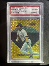 1996 BOWMAN’S BEST DEREK JETER #79 ATOMIC REFRACTOR PSA 10 RAR POP 19 YANKEES