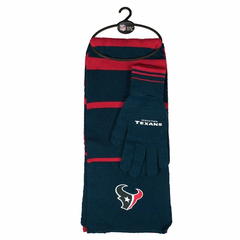 Houston Texans NFL Winter Scarf & Gloves Gift Set Cover