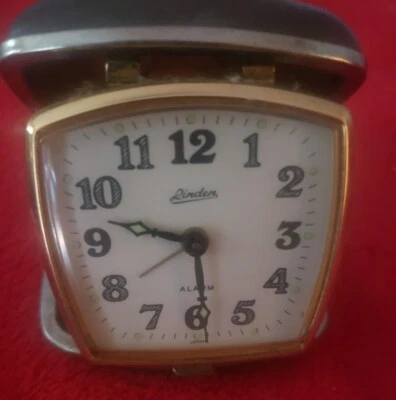 Vintage Westclox China Windup Travel Alarm Clock Tan Plastic Case Working - Image 1 of 4
