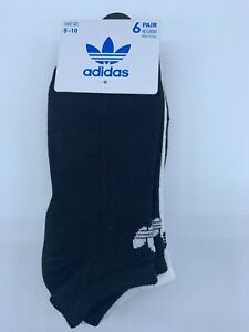 NEW 6 PAIRS ADIDAD WOMEN NO SHOW BLACK / GREY  MSRP $20.00 SIZE 5-10