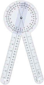 12 Inch Goniometer 360° Transparent Orthopedic Angle Ruler Clear Protractor - Picture 1 of 8