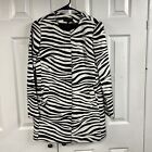 Talbots Zebra Print Long Sleeve Coat Jacket Women Size 2 excellent condition