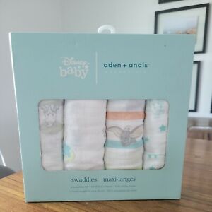 New Aden & Anais 3 Swaddle Aden and Anais Blankets My Darling Dumbo Swaddles 3pk