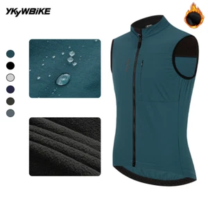 YKYWBIKE MTB Bike Gilet Windproof Cycling Thermal Sleeveless Vest Waterproof - Picture 1 of 105