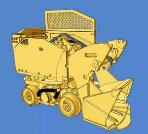 Cargador de pala PML 63 RDA bismuto uranio minería H0 1:87 modelo kit impresión 3D - Imagen 1 de 9