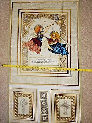 Heavenly 24567-E Por QT Ángel de la Guarda Ángulos Cruz Dan Morris Tela de Algodón PNL Foto 1 de 3