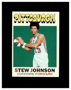 1971-72 TOPPS BASKETBALL PITTSBURGH CONDORS ABA  #159 STEW JOHNSON NR.MINT/MINT