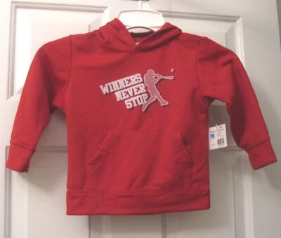NWT INFANT BOYS HEALTHTEX RED WINNERS NEVER STOP BASEBALL HOODIE   SIZE 24 MO - Image 1 of 2
