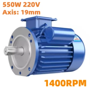 220V 550W 1400r/min Single Phase Motor 19mm Axis All Copper Motor Industrial New - Picture 1 of 15
