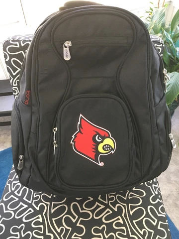 MOJO Louisville Cardinals Premium 19” Black Laptop Backpack NCAA Nice! Cover