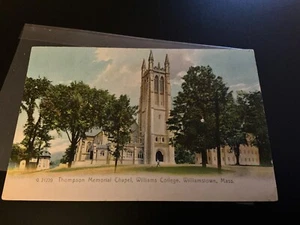Williamstown Massachusetts, Williams College Thompson Chapel, Postcard 1907 - Picture 1 of 3