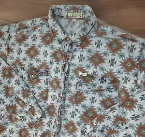 Vintage Guess Georges Marciano Shirt Aztec Southwest Button Front 90s Men Sz M - Picture 1 of 7