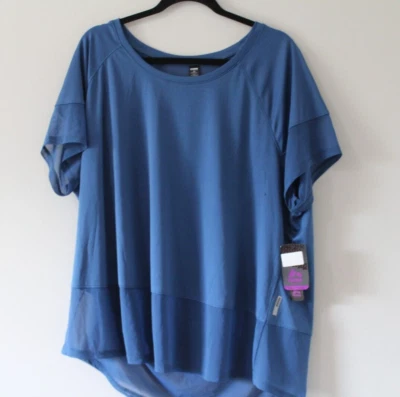 Camiseta RBX Live Life Active para mujer cuello redondo manga corta azul talla 3X nueva con etiquetas Foto 1 de 4